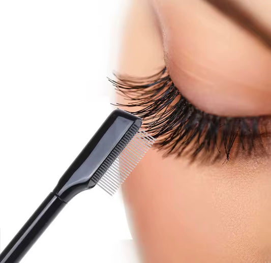 Stainless Steel Eyebrow Comb Metal Purpose Makeup Brush Eyelash