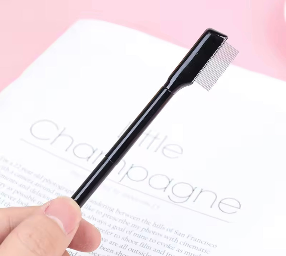 Stainless Steel Eyebrow Comb Metal Purpose Makeup Brush Eyelash